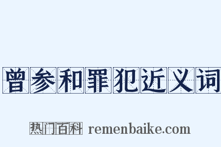 曾参和罪犯近义词是什么意思的图片